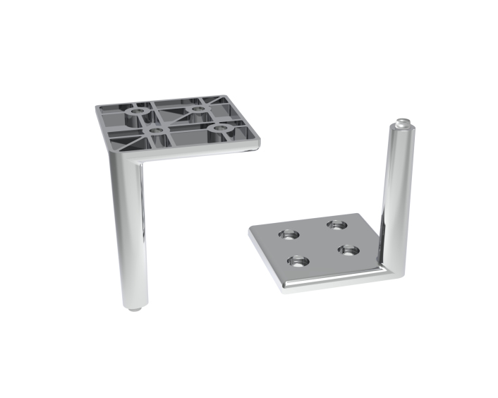 Scudo Bota Cabinet Leg, Chrome — Set of 4
