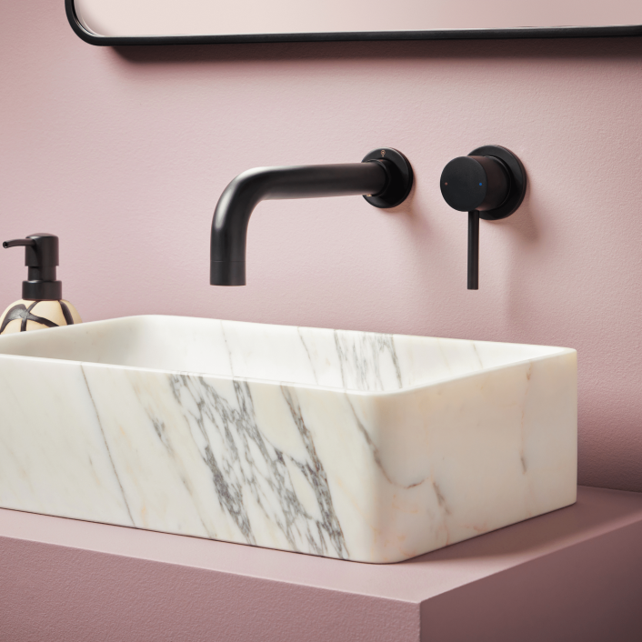 Scudo Core Wall Mounted Basin Tap & Filler, Brushed Bronze