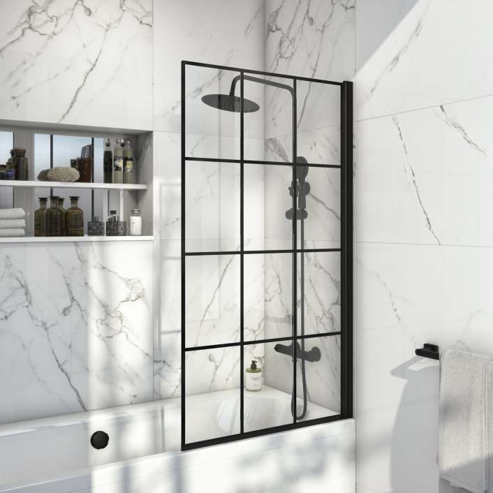 Scudo S6 Grid Bath Screen, Black