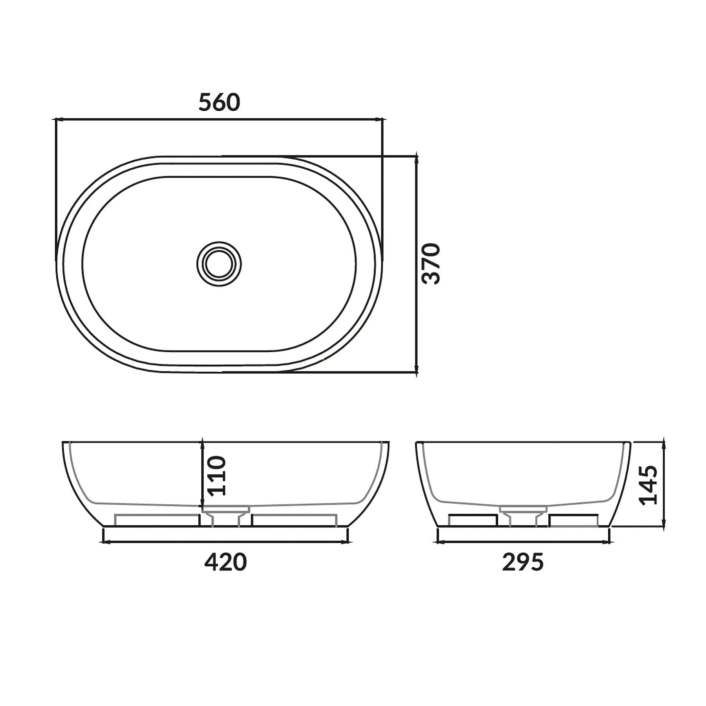 Scudo Élan Aurevia Sculpted Countertop Basin – Satin White
