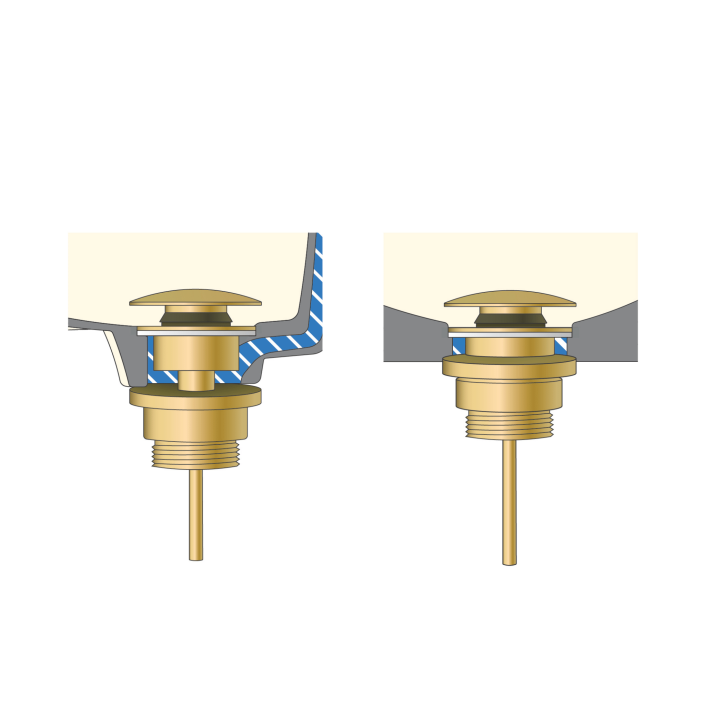 Scudo Purelle Universal Basin Waste, Brushed Bronze