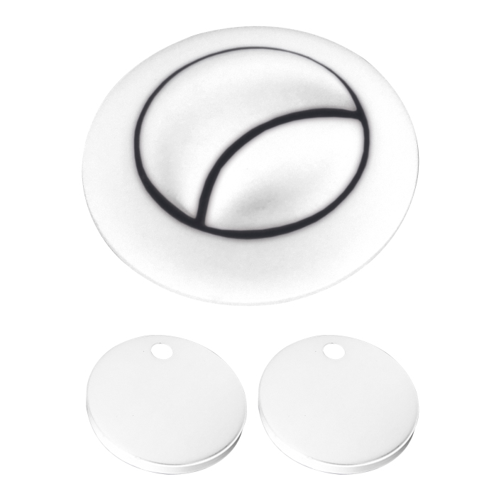 Scudo White Toilet Seat Hinge Cover & Cistern Push Button