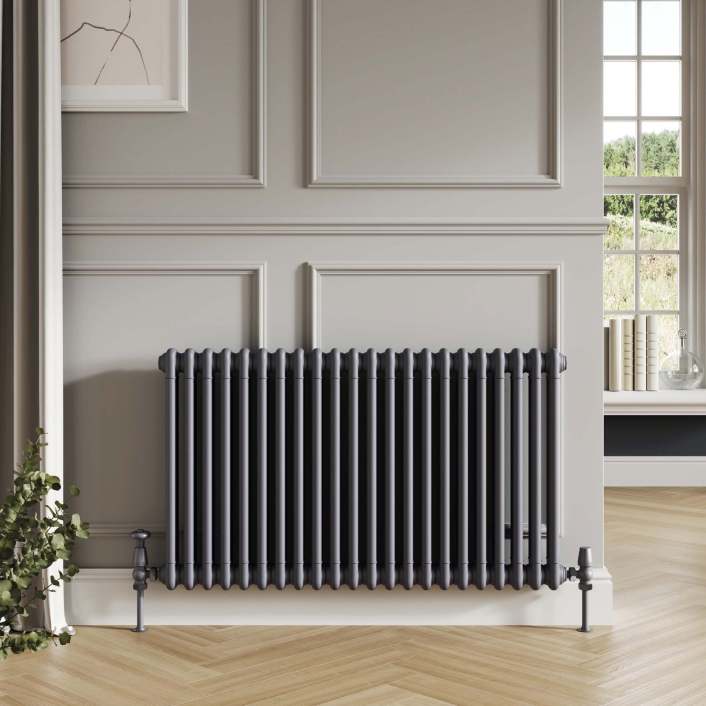 Scudo Foundry Column Radiator, 2 Column, 14 Sections, 600 x 650mm — White