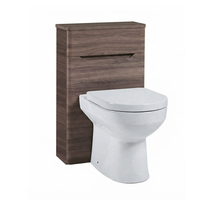 Scudo Ella WC Unit, Walnut — 500mm