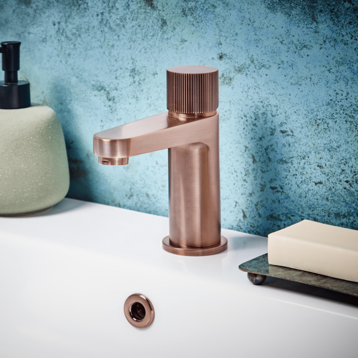 Scudo Koko Mono Basin Mixer, Brushed Brass