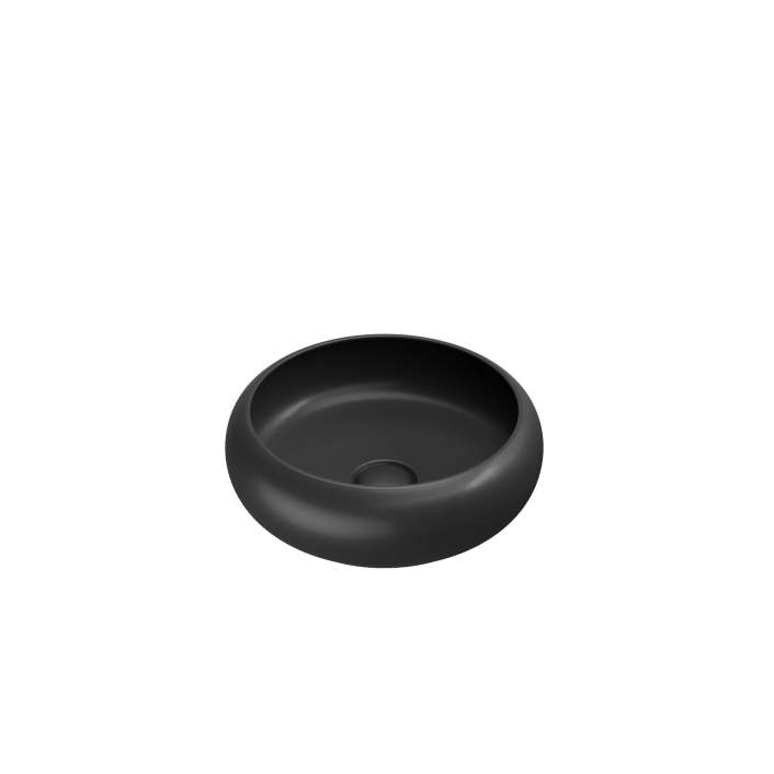 Scudo Nocturne 360x360x120mm Square Countertop Basin – Matte Black