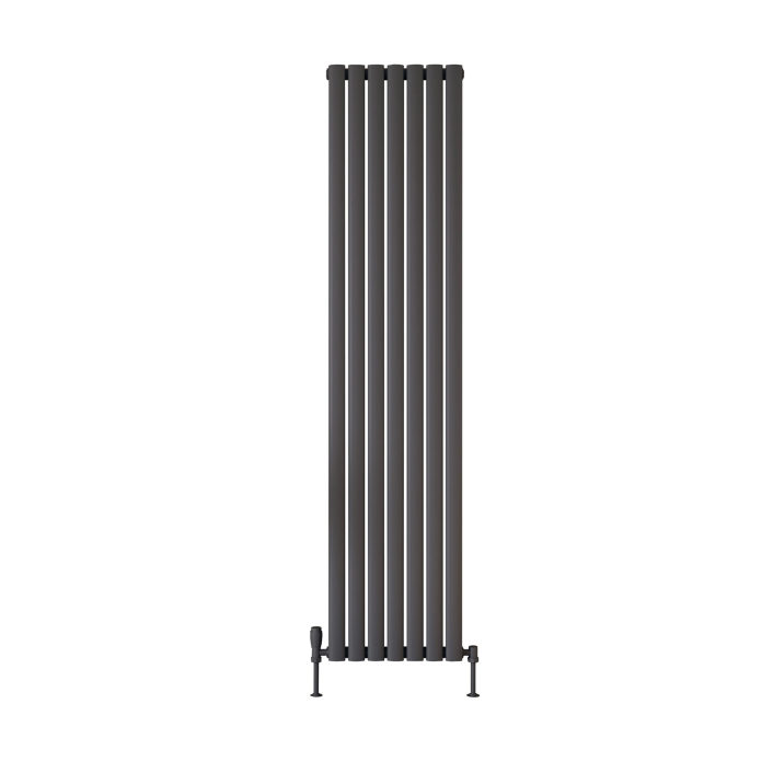 Scudo Apex Designer Radiator, Single Panel, 1800 x 413mm — Anthracite
