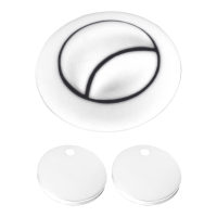 Scudo White Toilet Seat Hinge Cover & Cistern Push Button