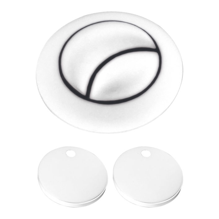 Scudo White Toilet Seat Hinge Cover & Cistern Push Button