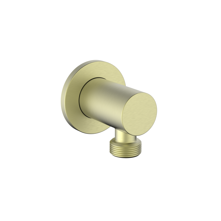 Scudo Rainford Round Outlet Elbow, Brushed Brass