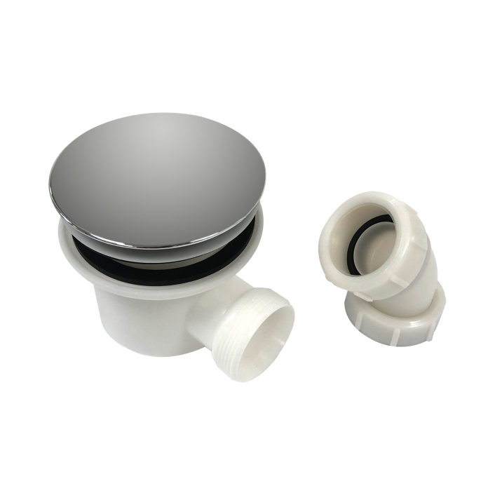 Scudo Fast Flow Shower Tray Waste, 90mm, Chrome