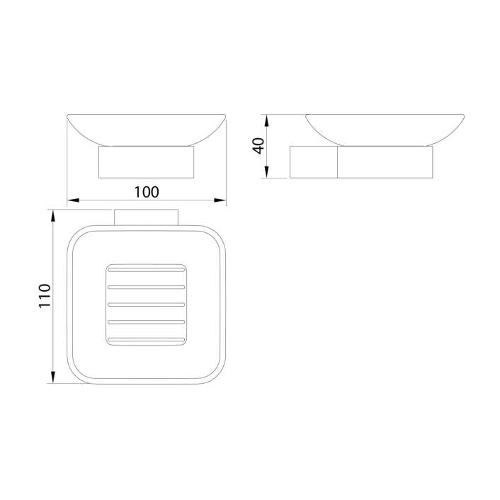 Scudo Alpha Soap Dish Holder, Chrome