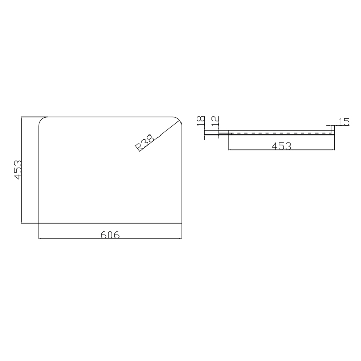 Scudo Bella Solid Surface Countertop — 600mm