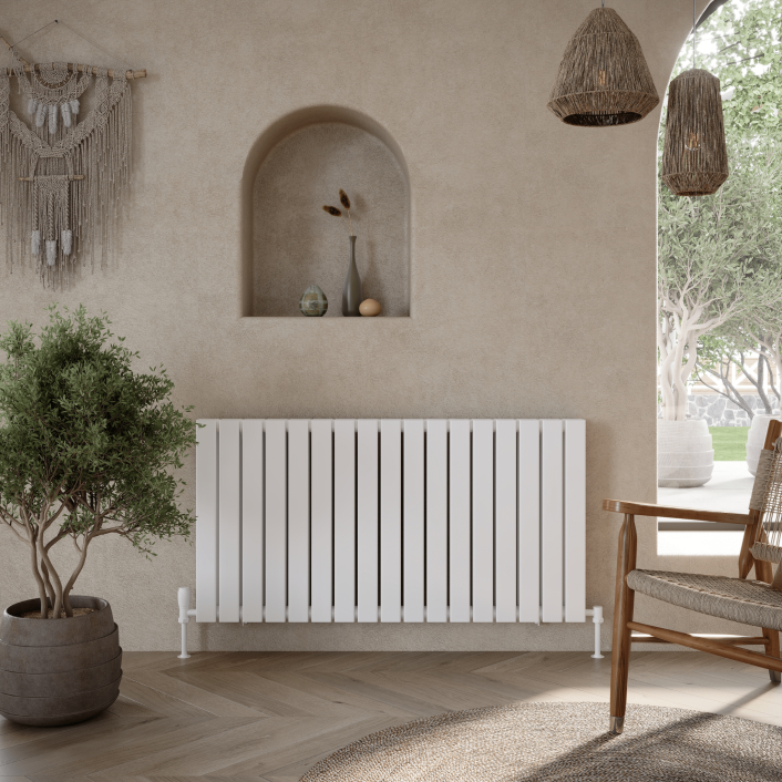 Scudo Bravo Designer Radiator, Double Panel, 600 x 614mm — Anthracite