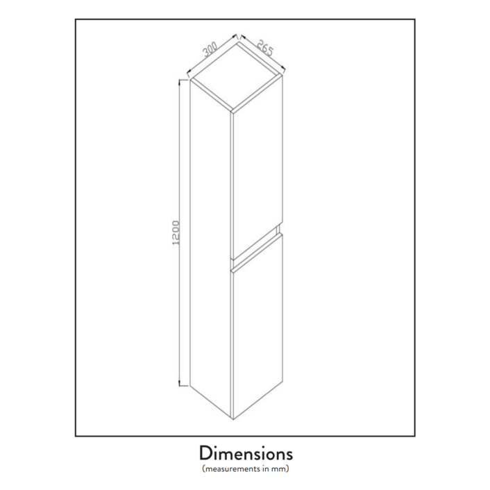 Scudo Aubrey Tall Boy, Davos Oak — 300mm