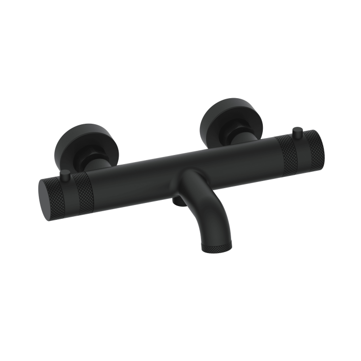 Scudo Core Thermostatic Bath Shower Mixer, 2 Outlet, Brushed Bronze