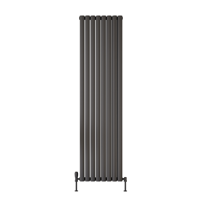 Scudo Apex Designer Radiator, Double Panel, 1800 x 236mm — Anthracite