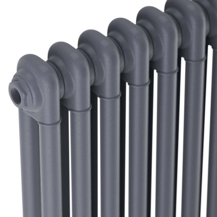 Scudo Foundry Column Radiator, 2 Column, 14 Sections, 600 x 650mm — White