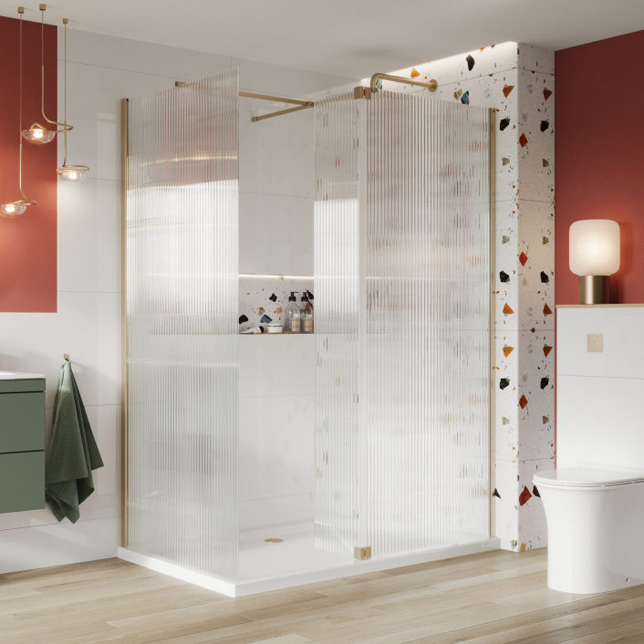 Scudo S8 Fluted Glass Flipper Panel, Glass Only