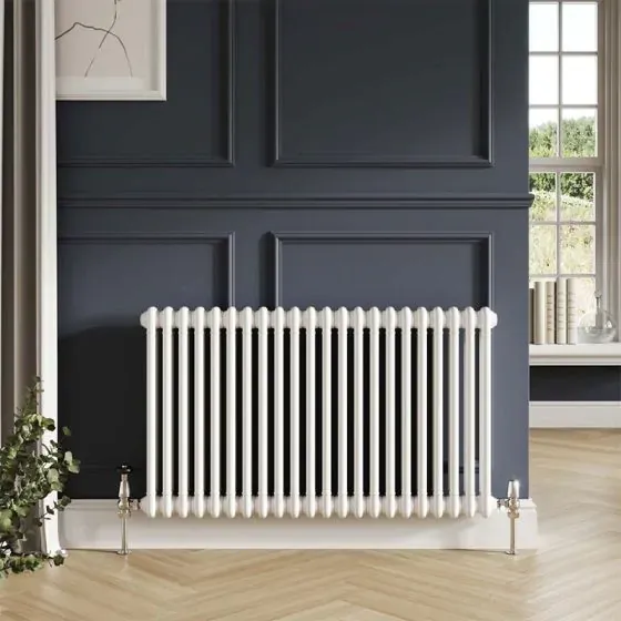 Scudo Foundry Column Radiator, 2 Column, 14 Sections, 600 x 650mm — White