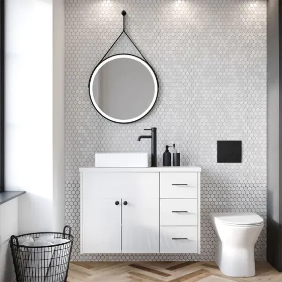 Scudo Belini Round LED Hanging Mirror, 600mm