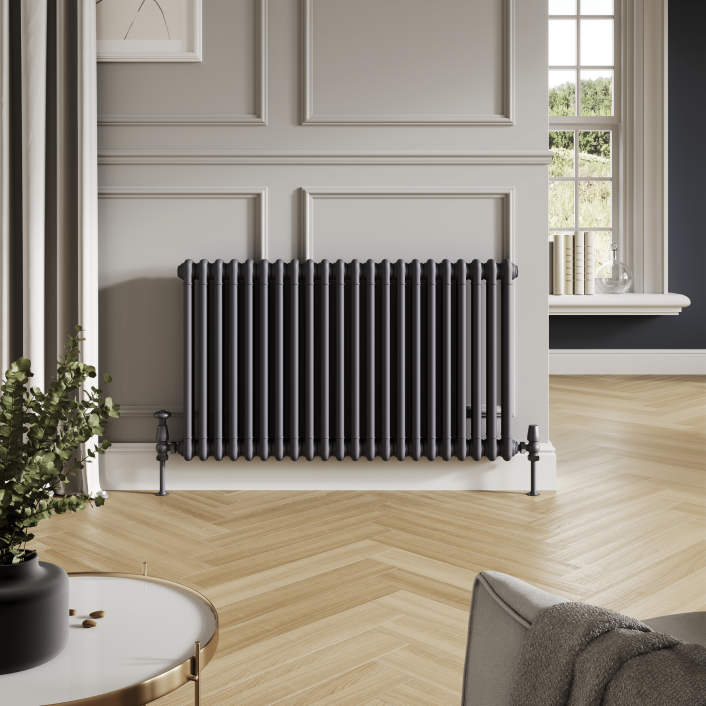Scudo Foundry Column Radiator, 2 Column, 14 Sections, 600 x 650mm — White