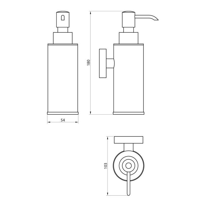 Scudo Delta Soap Dispenser, Chrome