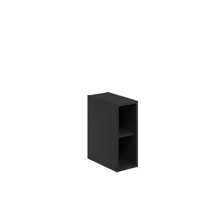 Scudo Alfie Open Unit, Matt Black — 200mm