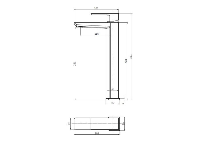 Scudo Muro High Riser Basin Mono Mixer, Brushed Bronze