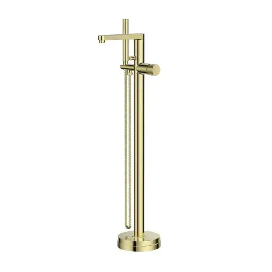 Scudo Koko Freestanding Basin Mixer, Brushed Brass