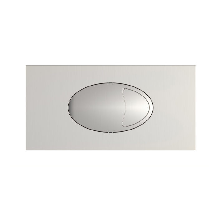 Serein™ Grande Dual Flush Plate & Access Panel – Brushed Nickel – 240 × 120mm