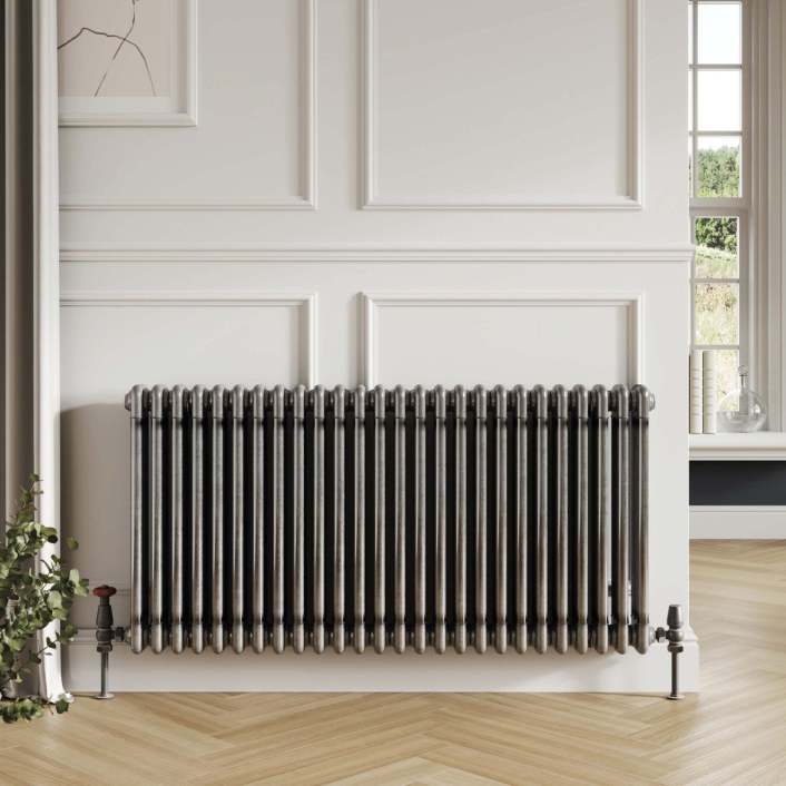 Scudo Foundry Column Radiator, 2 Column, 14 Sections, 600 x 650mm — White