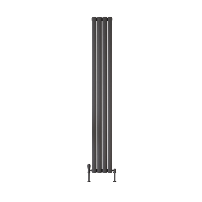 Scudo Apex Designer Radiator, Single Panel, 1800 x 236mm — Anthracite
