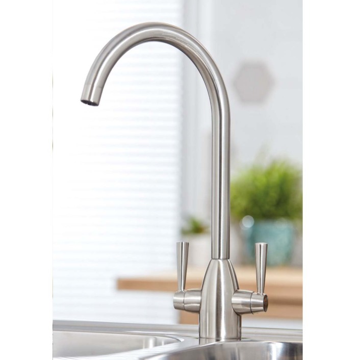 Scudo Marlo Kitchen Mixer Tap, Brushed Nickel