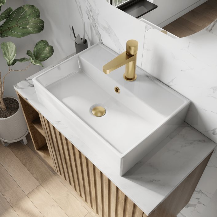 Countertop/Wall-Hung 500 Basin -  Pre tapped for 1 hole option