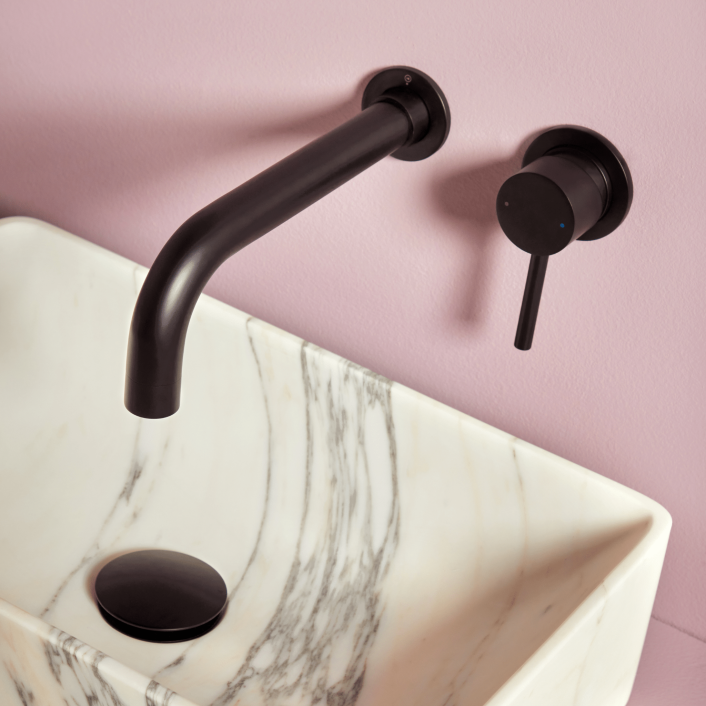 Scudo Core Wall Mounted Basin Tap & Filler, Brushed Bronze