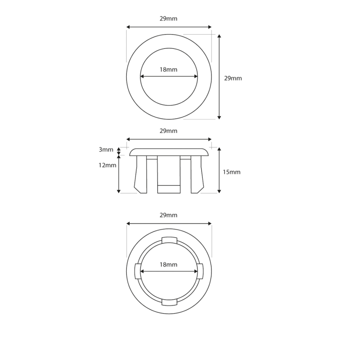 Scudo Purelle White Round Overflow Insert