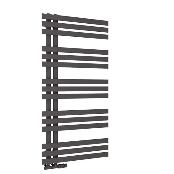 Scudo Elizabeth Designer Towel Rail, 1200 x 600 — Anthracite
