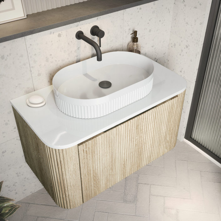 Scudo Aurevia 575x360x116mm Countertop Basin – Gloss White
