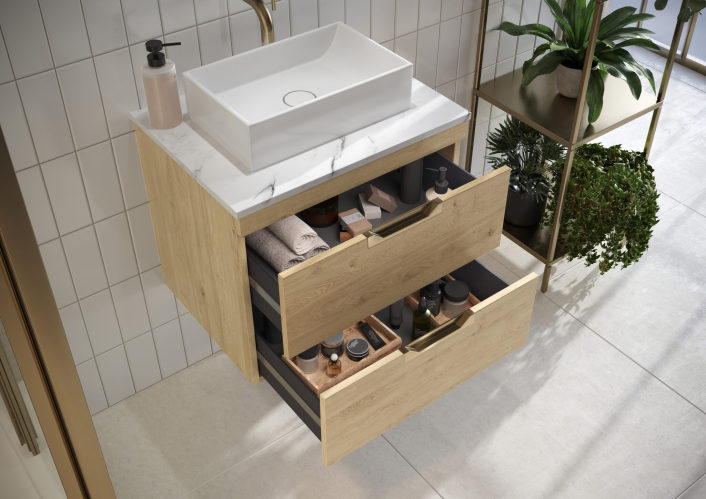 Scudo Aubrey Carrara Worktop — 610 x 465mm
