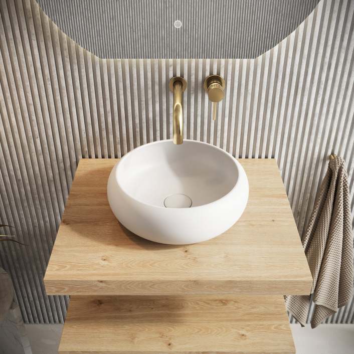 Scudo Nocturne 360x360x120mm Square Countertop Basin – Matte Black