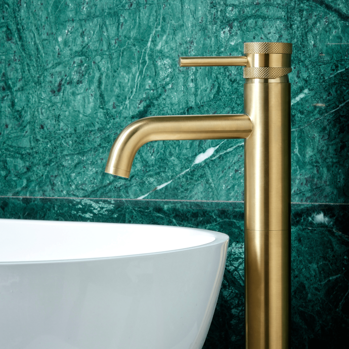 Scudo Core Tall Mono Basin Mixer, Black
