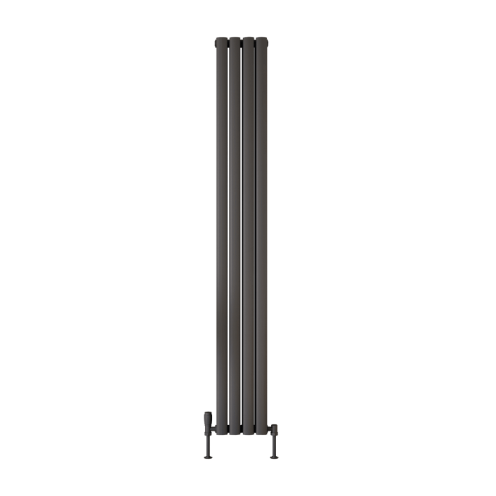 Scudo Apex Designer Radiator, Double Panel, 1800 x 236mm — Anthracite