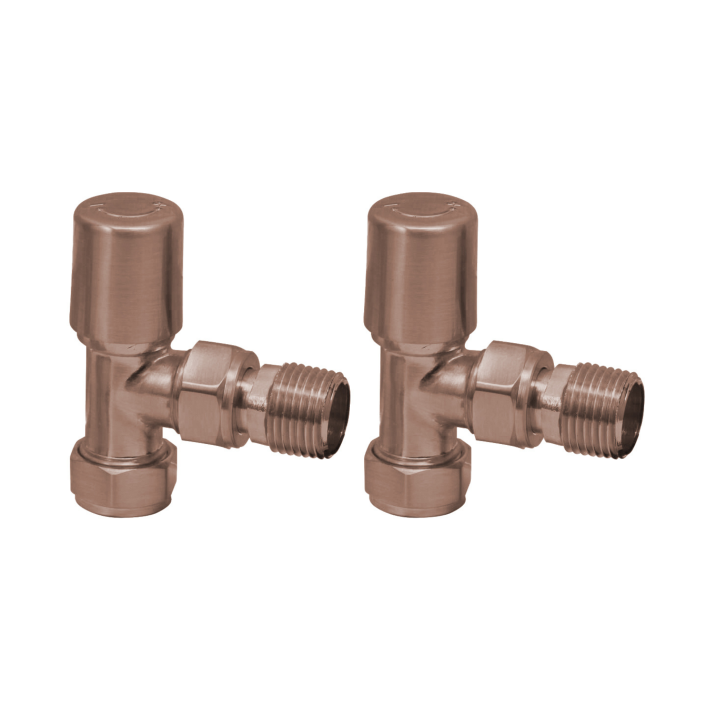 Scudo Radiator Valve, Angled, 15mm, Anthracite — Pair
