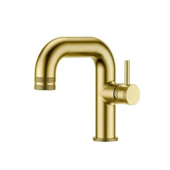 Scudo Core Side Lever Basin Mono Tap, Brushed Brass