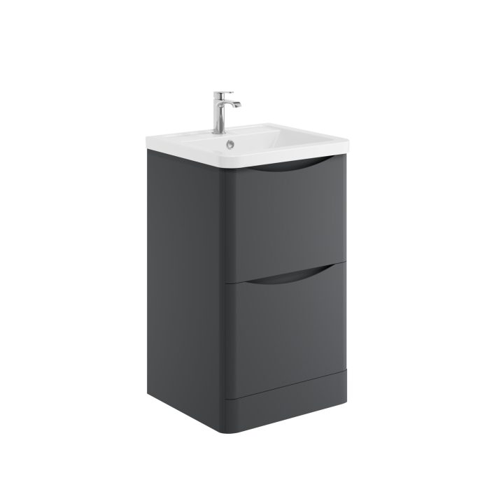 Scudo Bella Floor Cabinet, Matt Grey — 500mm