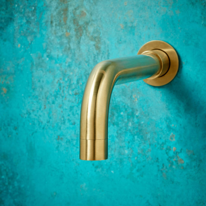 Scudo Core Wall Mounted Basin Tap & Filler, Brushed Bronze