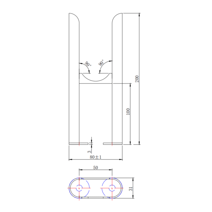 Scudo Foundry Column Radiator Insertable Feet, 2 Column, Pair — White