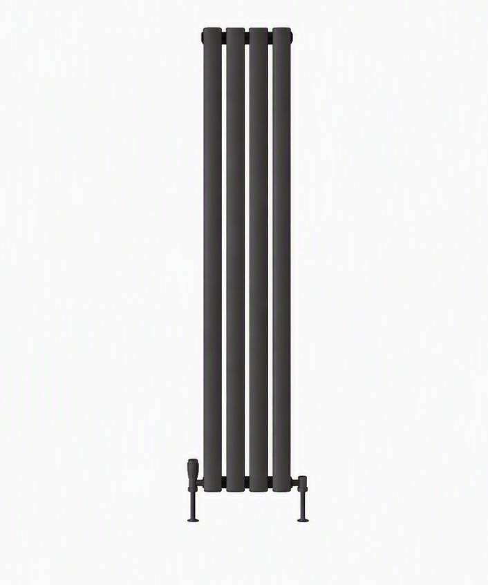 Scudo Apex Designer Radiator, Double Panel, 1800 x 236mm — Anthracite