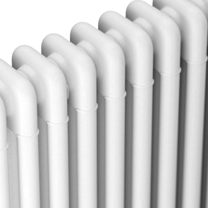 Scudo Foundry Column Radiator, 3 Column, 14 Sections, 600 x 650mm — Anthracite